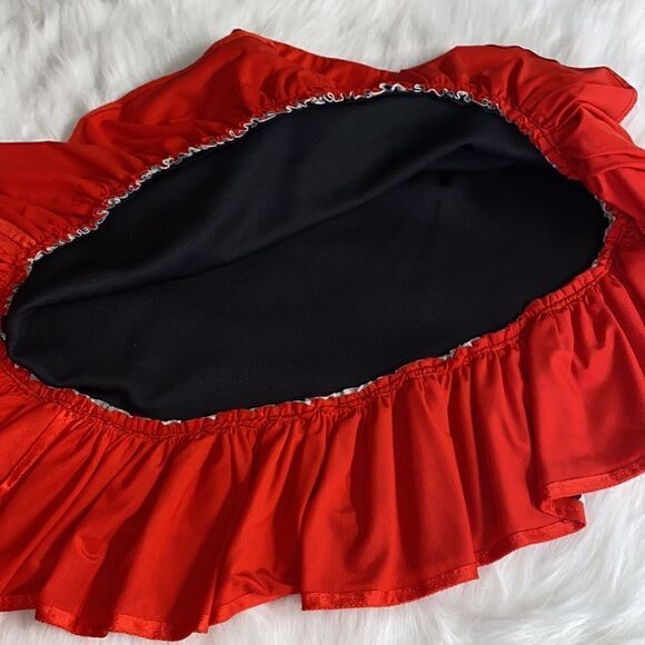 Dance Costume Latin Style Black/Red/White Animal Print Size Small - Picture 13 of 13